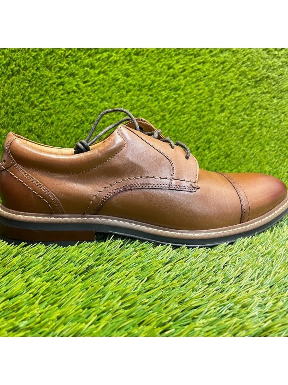 Nunn Bush Westfield Mens Size 9 Brown Casual Classic Cap Toe Oxford Dress Shoes